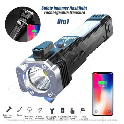 Torch - Hammer Torch LED Flashlight with powerbank