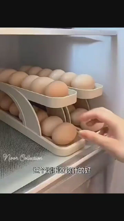 Automatically Rolling Egg Holder Container Display Rack